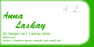 anna laskay business card